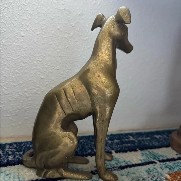 Elegant Brass Dog Figurine - Picture 2 of 7